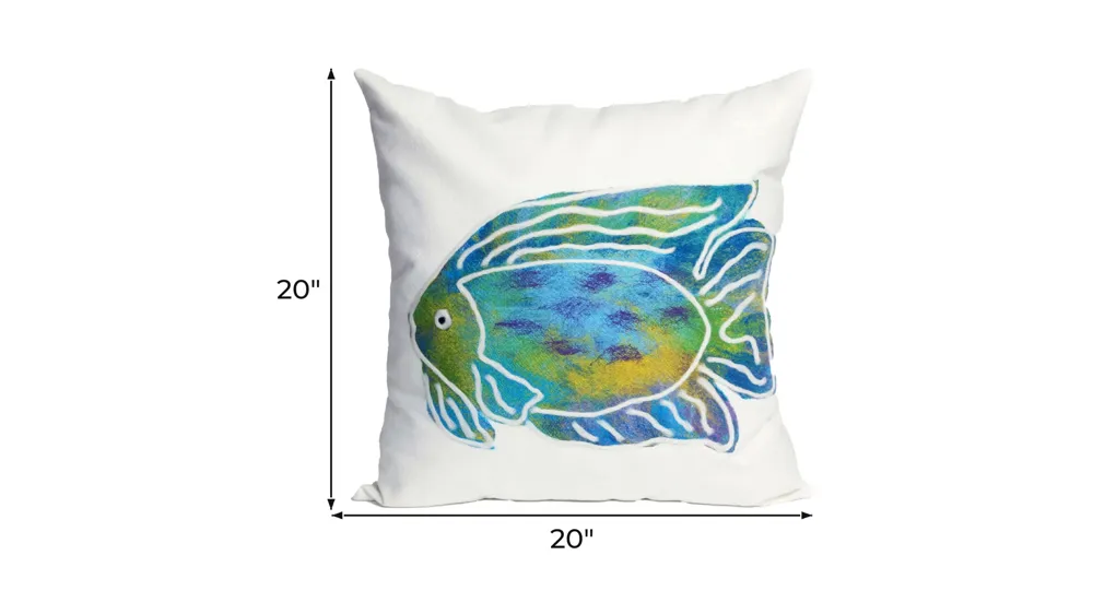 Liora Manne Visions II Batik Fish Pillow Dimensions