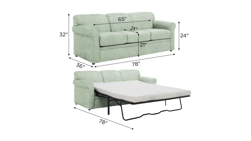 Luann Queen Sleeper Sofa Dimensions