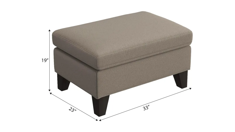Carmine Ottoman Dimensions
