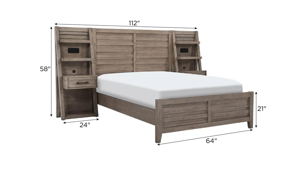 Clouston 5pc. Wall Bed Set Dimensions