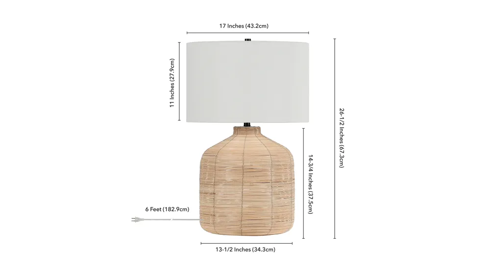 Rebecca Oversized Table Lamp Dimensions