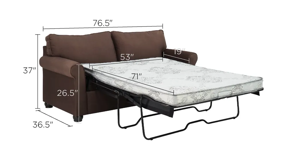 Marino Microfiber Full Sleeper Sofa Dimensions