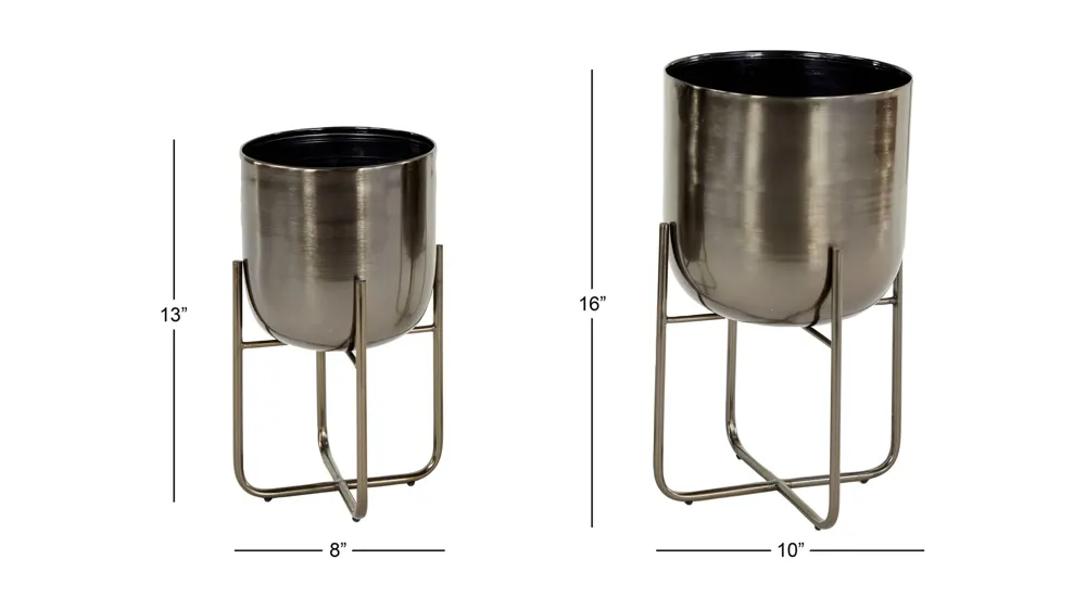 Ivy Collection Fox River Planter Set of 2 Dimensions