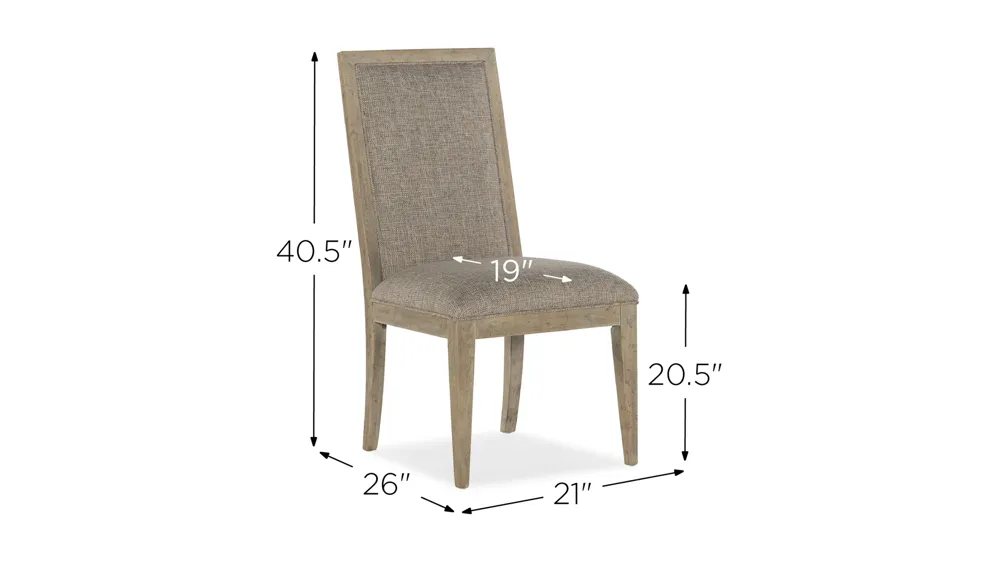 Amani Upholstered Side Chair - Set of 2 Dimensions