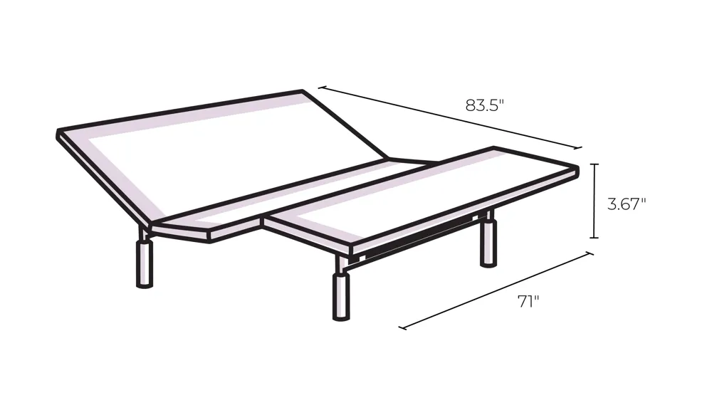 Tempur Ergo ProSmart Adjustable Base Dimensions