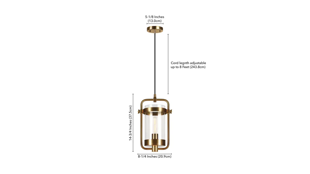 Albini Industrial Pendant Dimensions
