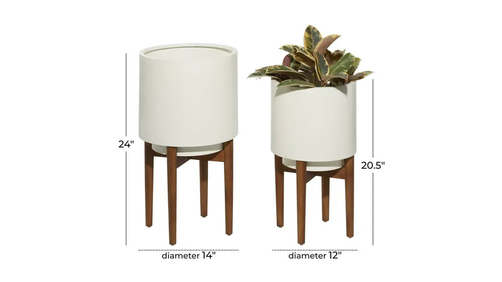 CosmoLiving Dwight Planter Set of 2 Dimensions