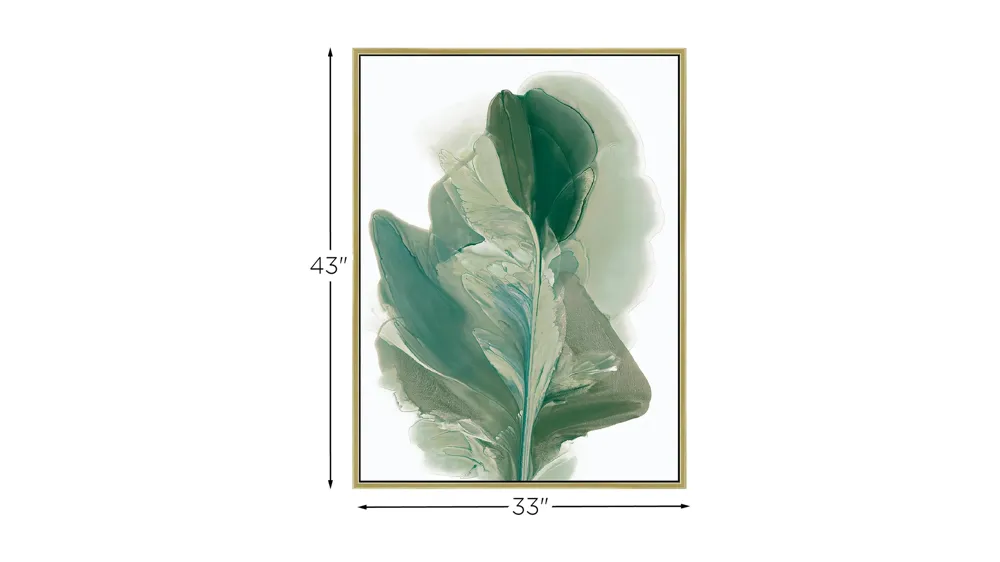 Botanical Flair in Green 2 Wall Art Dimensions