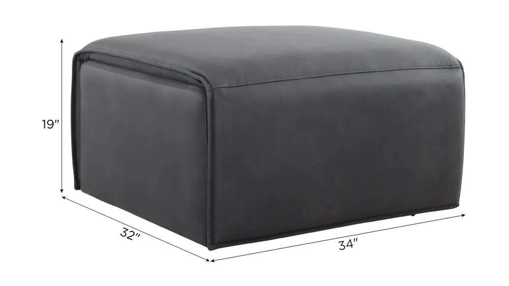 ModularTwo Cocktail Ottoman w/ Casters Dimensions
