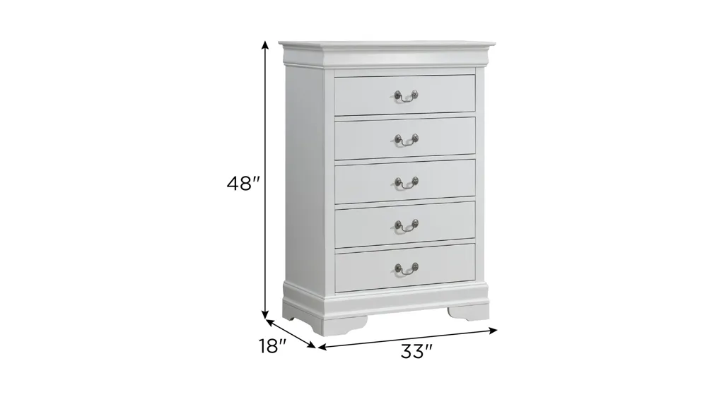 Rossie 5-Drawer Bedroom Chest Dimensions