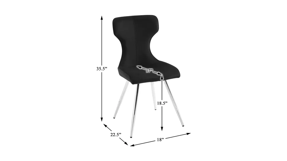 Tigard Dining Side Chair - Set of 2 Dimensions