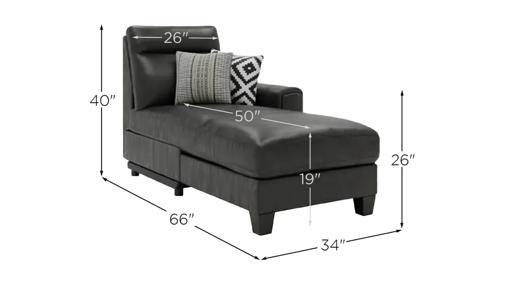 Ace Right Arm Facing Power Chaise Dimensions