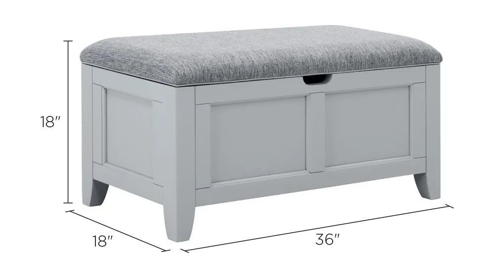 Kylie Youth Lift-Top Storage Bench Dimensions