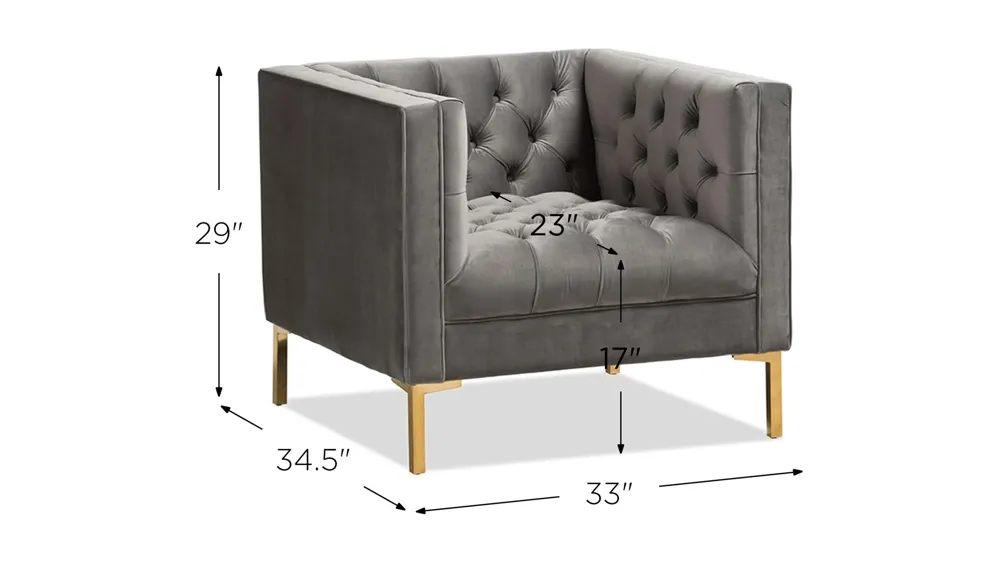 Zanetta Lounge Chair Dimensions