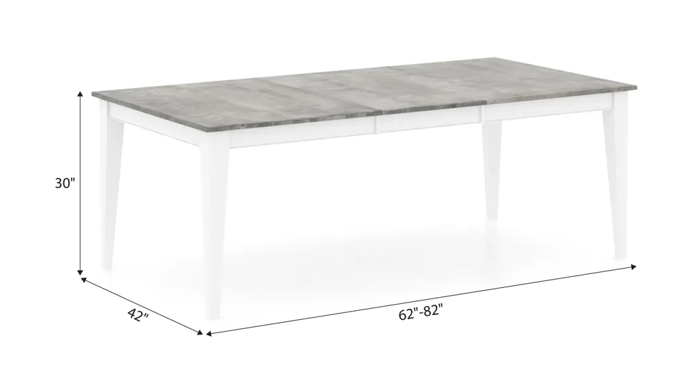 Gourmet V Dining Table Dimensions