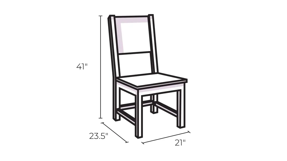 Valley Ridge Dining Side Chair Dimensions