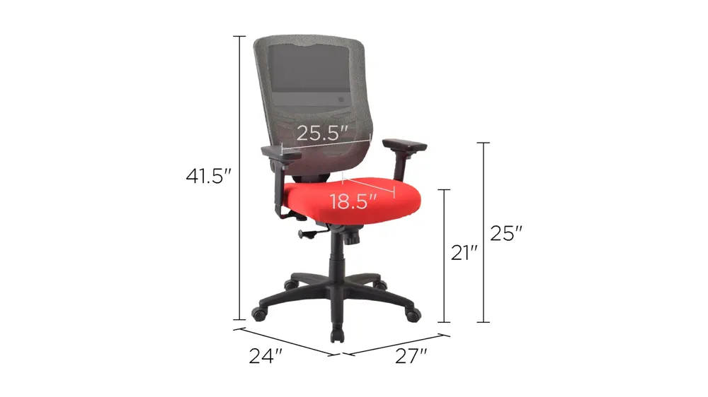 Tempur-Pedic Mesh Back Home Office Chair Dimensions