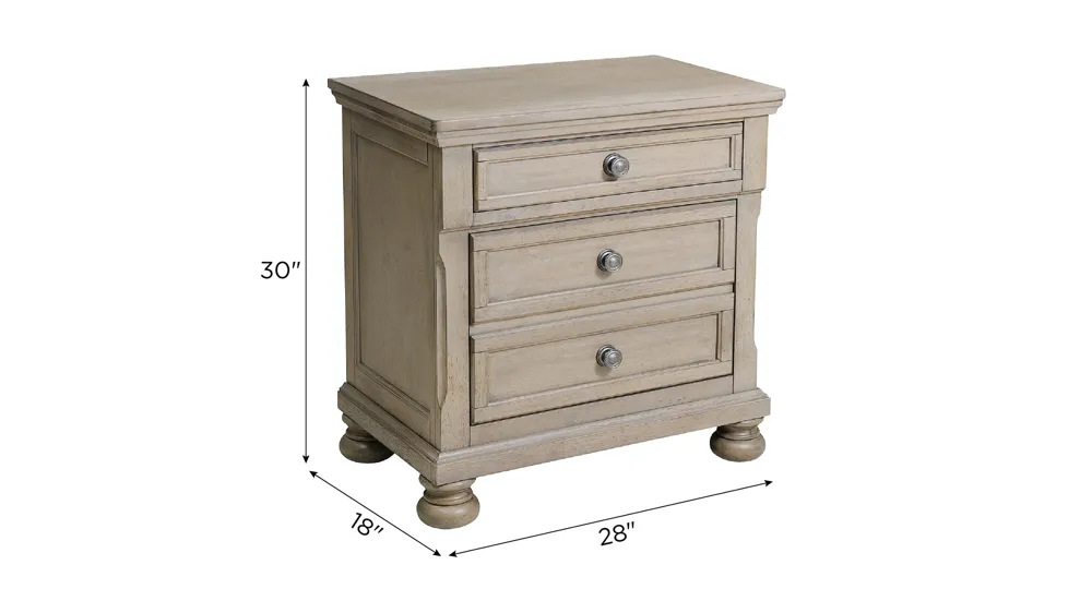 Donegan Nightstand w/ Hidden Drawer Dimensions