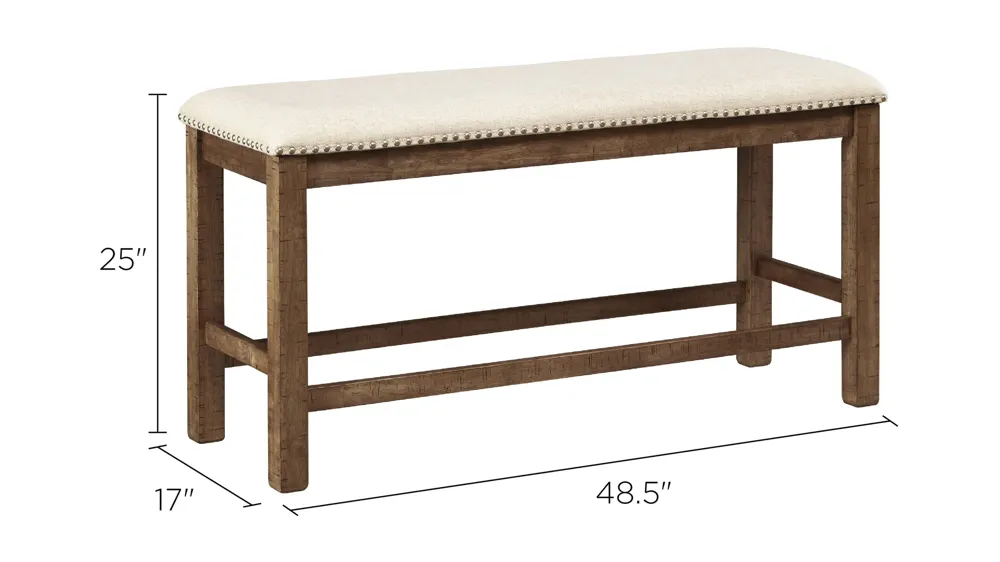 Montana Counter-Height Dining Bench Dimensions