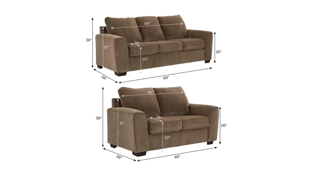 Damien Living Room Set Dimensions