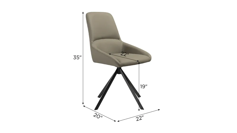 Maverick Dining Chair - Set of 2 Dimensions