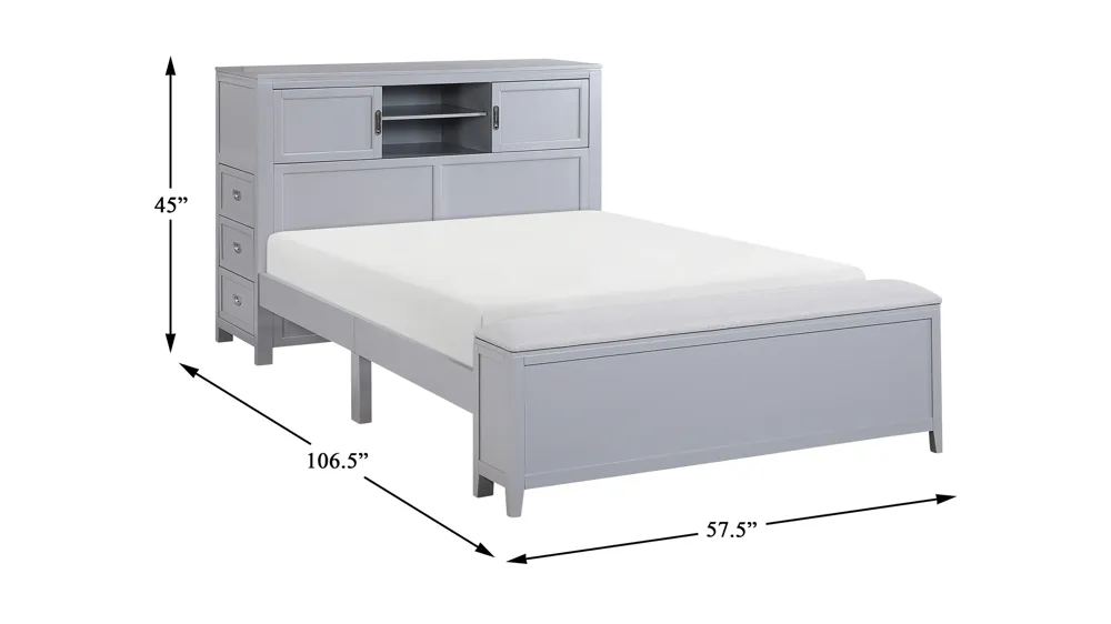 Madrona Bookcase Bed Dimensions