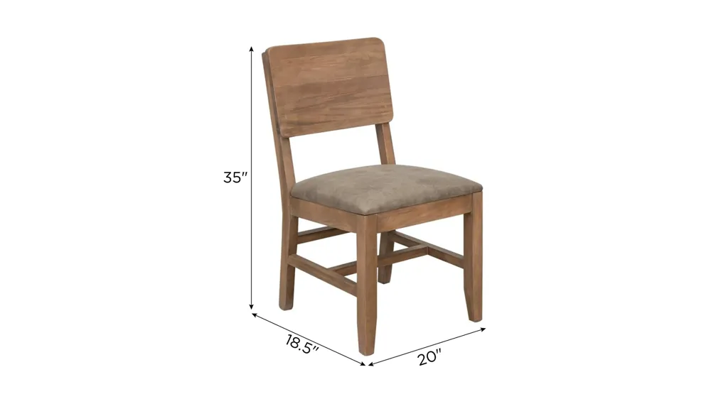Natural Parota Chair- Set of 2 Dimensions