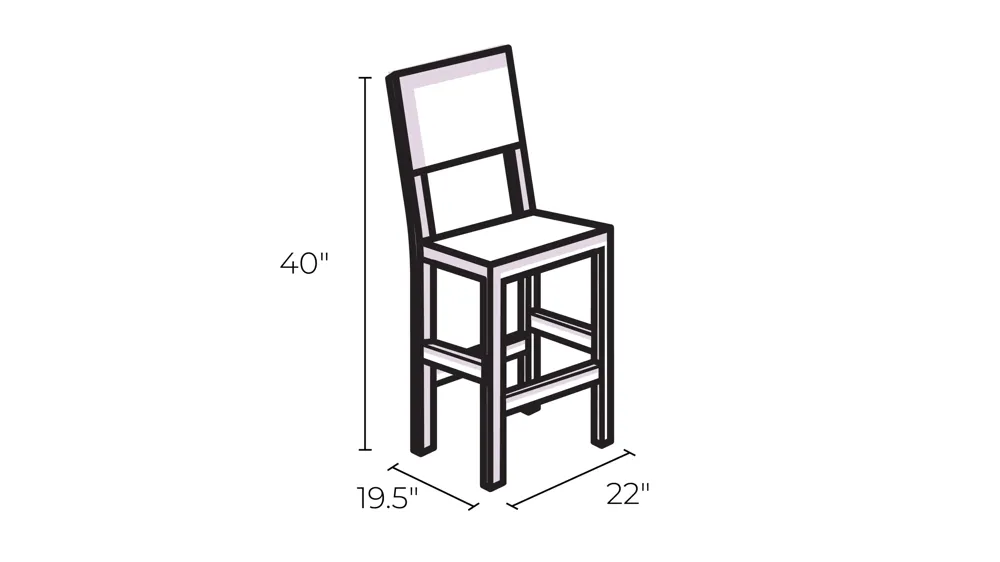 Stancoste Swivel Counter Stool Dimensions