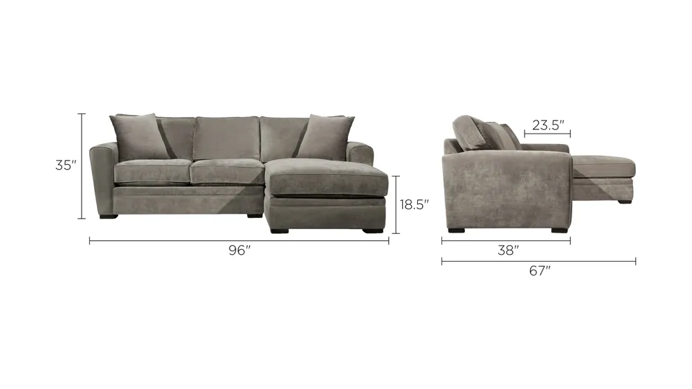Artemis II 2-pc. Sectional Dimensions