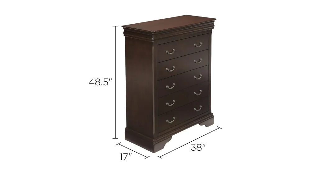 Charleston Bedroom Chest Dimensions