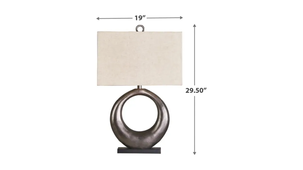 Saria Metal Table Lamp Dimensions