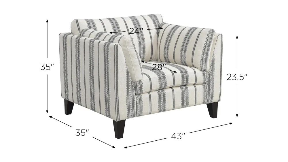 Elsbury Accent Chair Dimensions