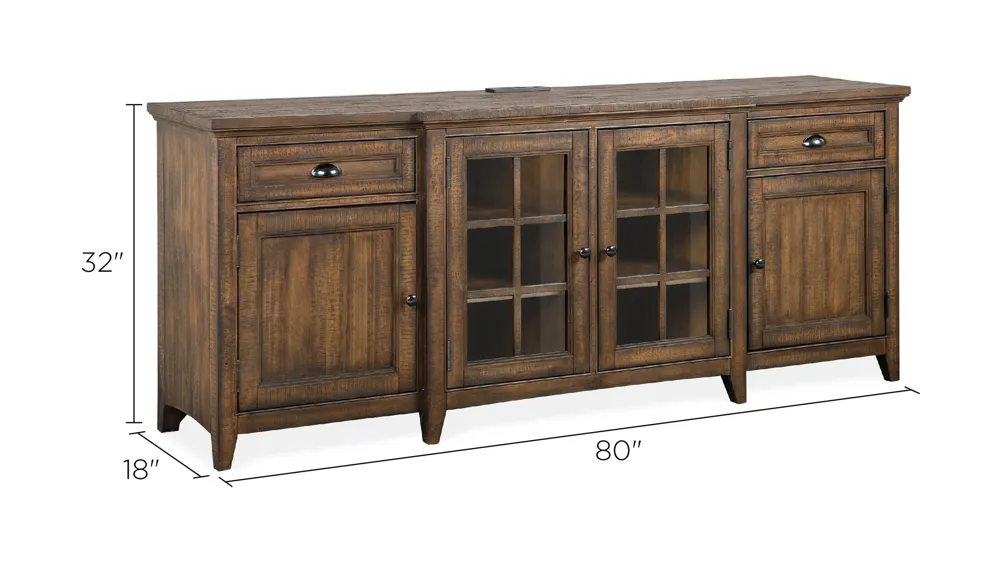 Ivy Ridge 80" TV Console Dimensions