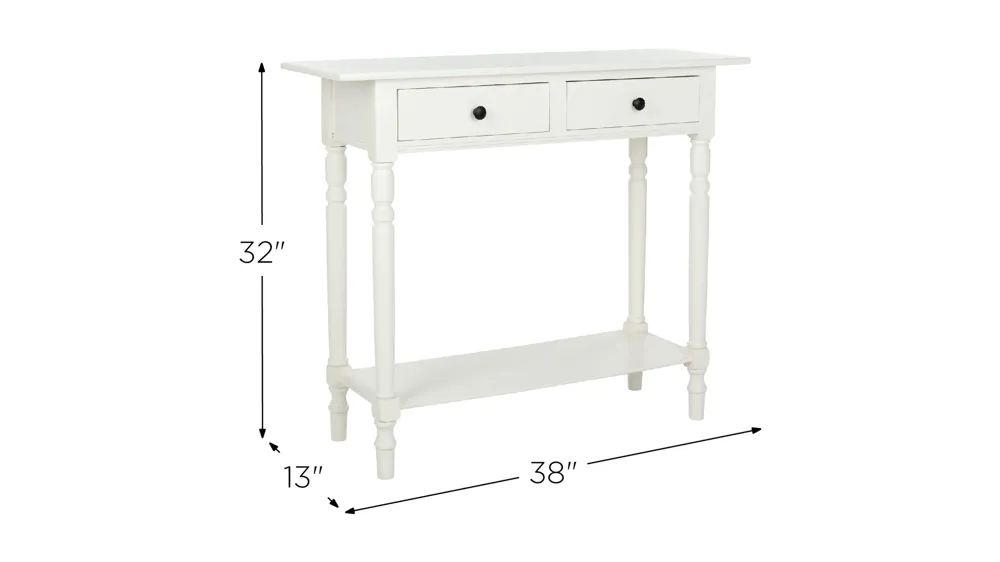 Jovanna 2 Drawer Console Table Dimensions