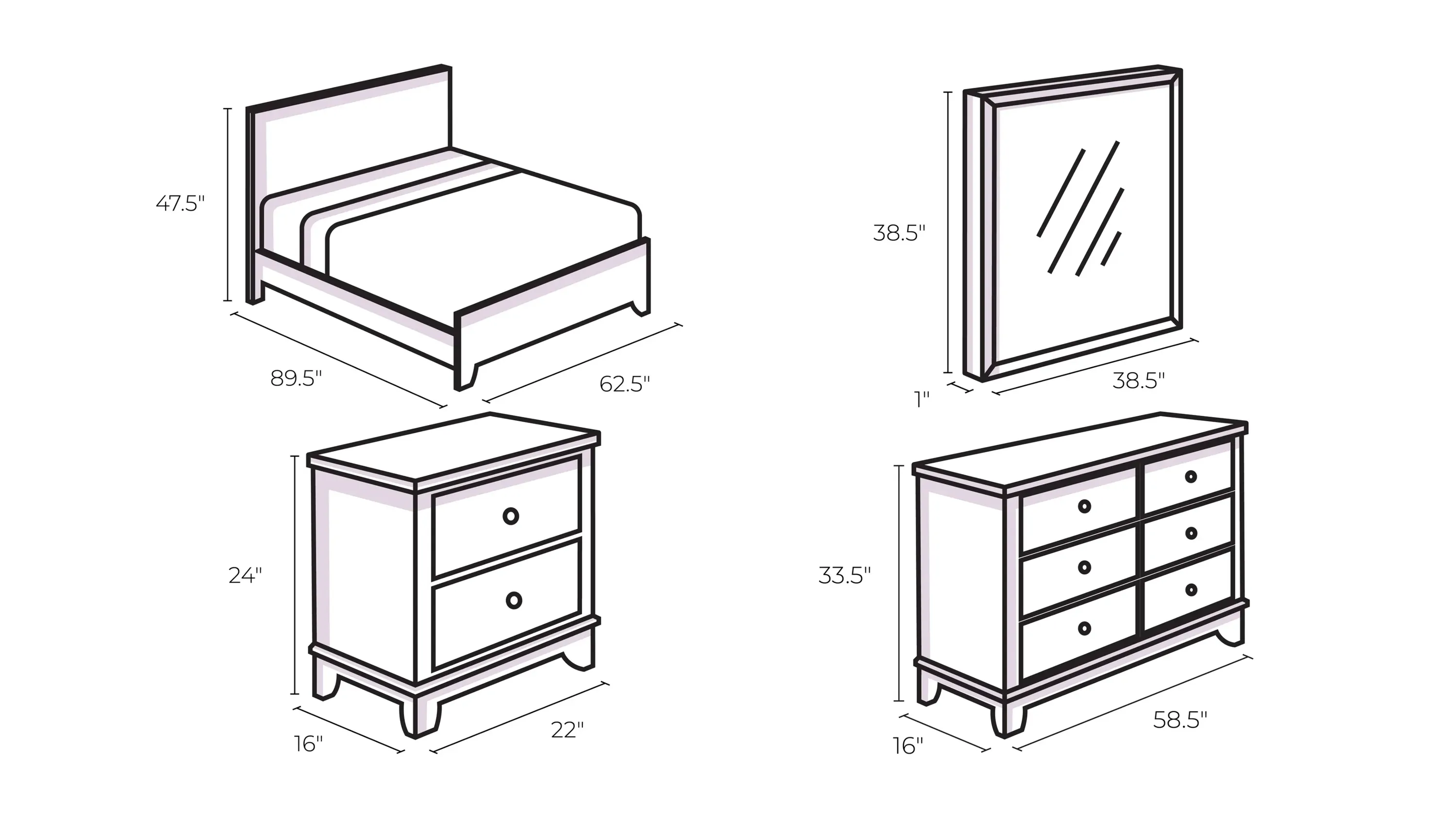 Louis Phillip 4-pc. Bedroom Set | Raymour & Flanigan