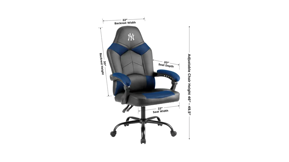 MLB Faux Leather Oversized Gaming Chair Dimensions