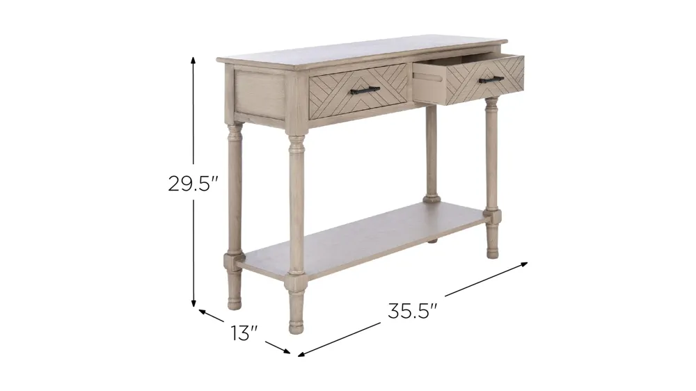 Daegan 2 Drawer Console Table Dimensions