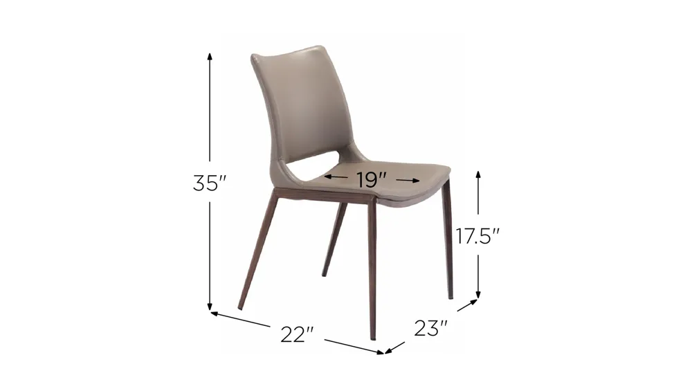 Ace Dining Chair: Set of 2 Dimensions