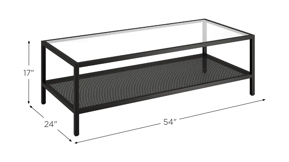 Aria 54" Coffee Table Dimensions