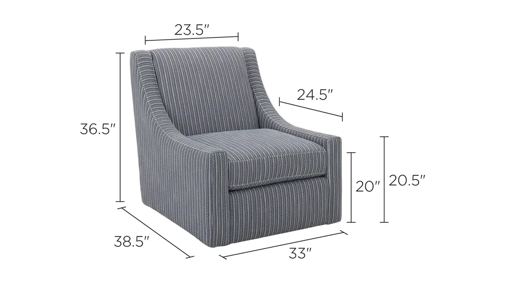 Caldwell Swivel Chair Dimensions