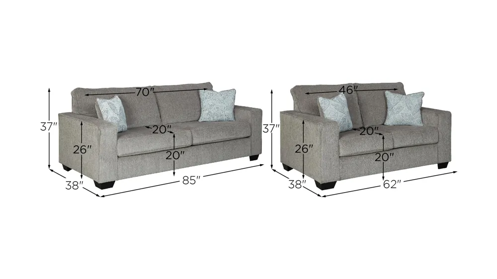 Adelson Living Room Set Dimensions
