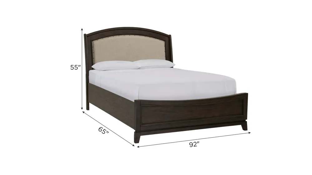 Coralie Upholstered Panel Bed Dimensions