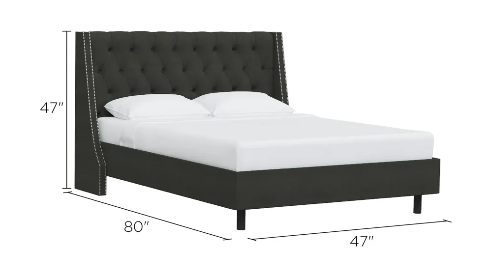 Sheridan Wingback Platform Bed Dimensions