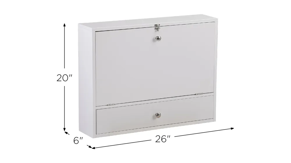 Bowles Wall-Mount Laptop Desk Dimensions