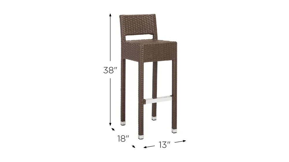 Renzo Outdoor Bar Stool Dimensions