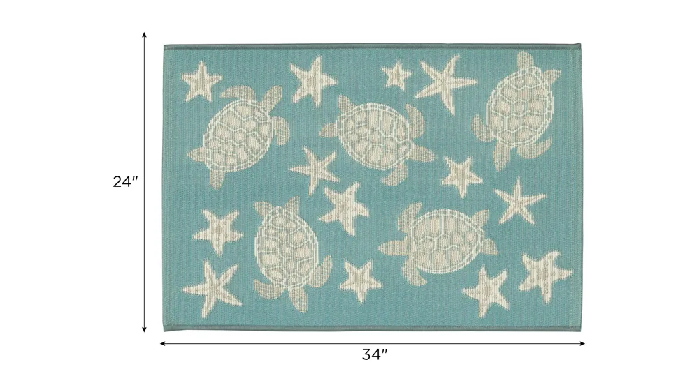 Esencia Turtle And Stars Indoor/Outdoor Mat Dimensions