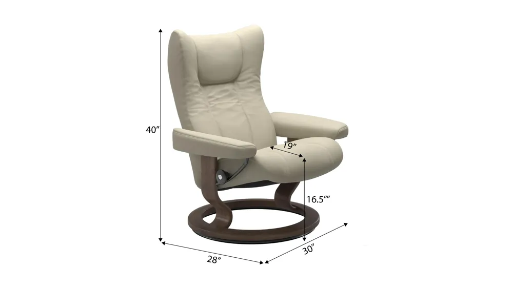 Wing Medium Classic Recliner Dimensions