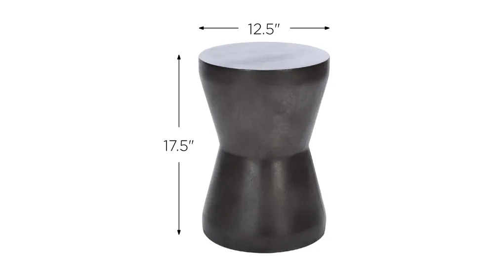 Willamy Outdoor Concrete Accent Stool Dimensions