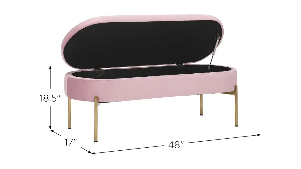 Chloe Storage Bench Dimensions