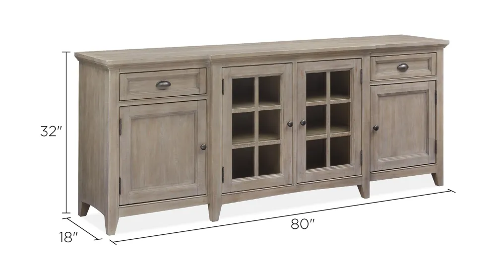 Paxton Place 80" TV Console Dimensions